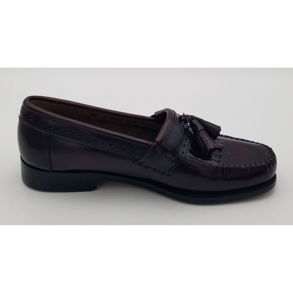 G.H. Bass & Co Weejuns Jeremy Burgundy Leather Tassel Loafers Men\'s 8.5 D main image 9